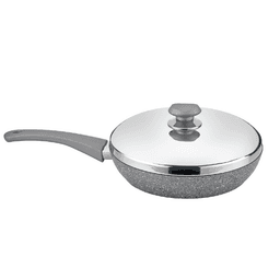  OMS Granite Frying Pan 28 CM With S/S Lid Grُey image 0