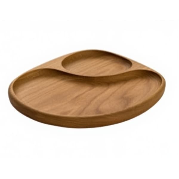 " TSW Acacia Wooden Bowl Chip &Dip Size  30x25x2.5cm 