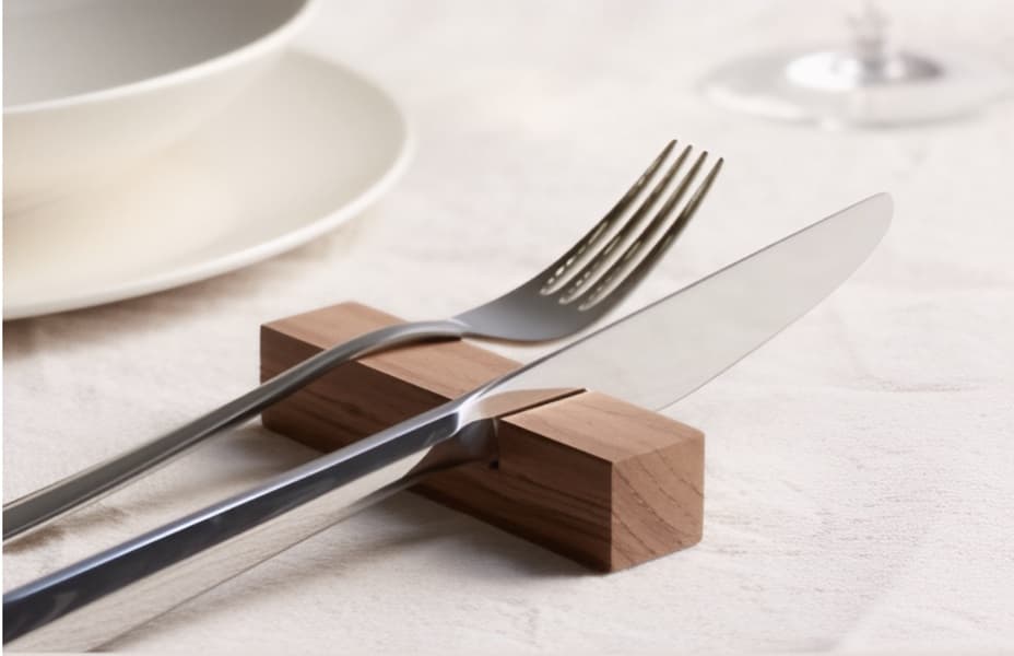  TSW Acacia Wooden Kife & Fork Rest 