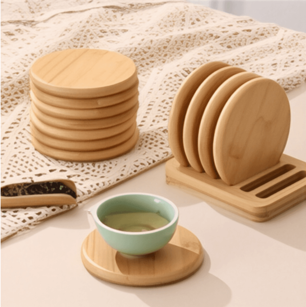 " TSW Acacia Wooden Coaster - set of 4  Size 10x10cm 