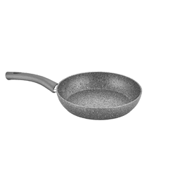  OMS Granite Frying Pan 28 CM With S/S Lid Grُey image 1
