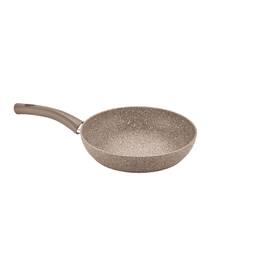  OMS Granite Frying Pan 28 CM With S/S Lid Brown image 1