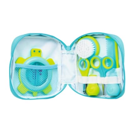 Bebeconfort Brush, Mirror & Comb Green Set