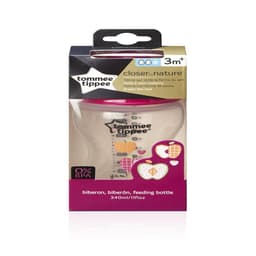 Tommee Tippee Easi-Vent Decorative Feeding Bottle 340ml Pink image 0