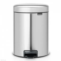 Brabantia Pedal Bin 5Lt - NewIcon - Matt Steel - FPP image 0