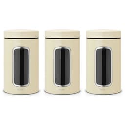 Brabantia Canister 1.4 Ltr Set of 3 - Almond image 0