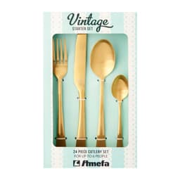 Amefa Austin 24 pcs Cutlery Set - Gold image 0