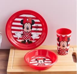 Disney Minnie Mouse Printed Plastic Breakfast Set of 3 image 3