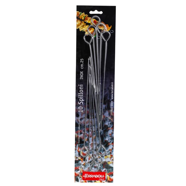Ferraboli Stainess Steel Skewers 15cm Set of 10