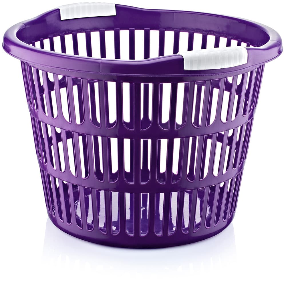 Plast Art Round Laundry Basket (Assorted Colors)