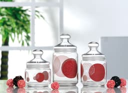 Luminarc Constellation Red Pot Club Set of 3 (0.5, 0.75, 1 L) image 1