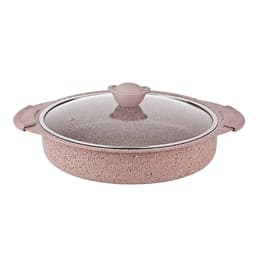 OMS Granite Round Oven Tray with Lid 28cm Brown image 0