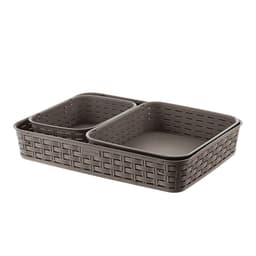 Plast ART Rattan Basket Set 3 - 36x26x6cm (Assorted Colors) image 2