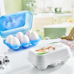 Plast Art 6 Eggs Holder Box (Assorted Colors) image 1