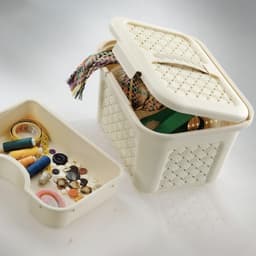 Tontarelli Arianna Beauty Rattan Box 27.6x21.8xh17.2cm  (Assorted Colors) image 1