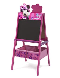 Disney Delta Children Minnie Mouse Wooden Easel With Storage Pink image 2
