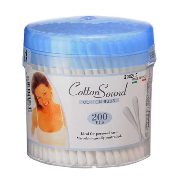 Cotton Sound Cotton Swabs 200 Round Pots