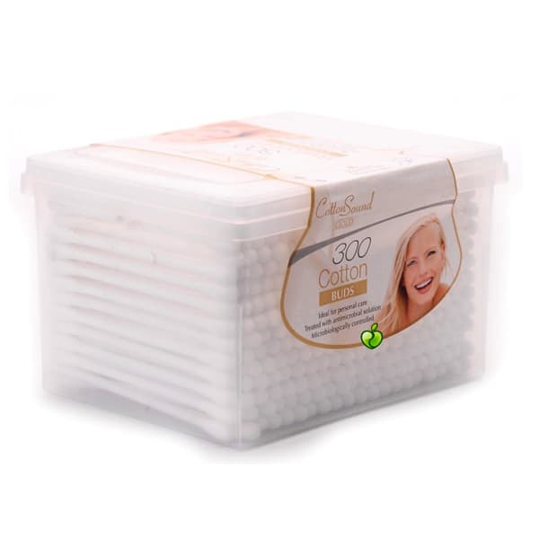 Cotton Sound Cotton Swabs 300 Rectangular Box