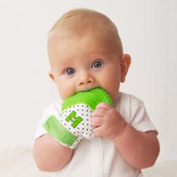 Munch Mitt Polka dots Teething Mitt Green image 2