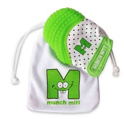 Munch Mitt Polka dots Teething Mitt Green image 1