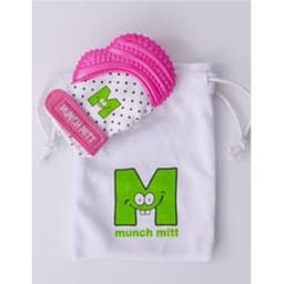 Munch Mitt Polka dots Teething Mitt Pink image 1