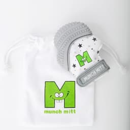 Munch Mitt Stars Teething Mitt Grey image 1