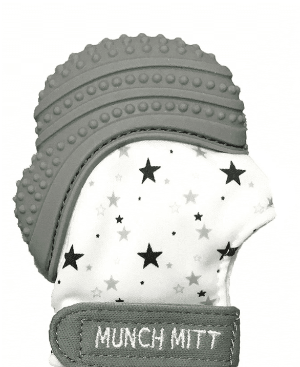 Munch Mitt Stars Teething Mitt Grey