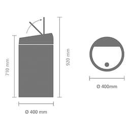 Brabantia Touch Bin 60L Brilliant Steel image 4