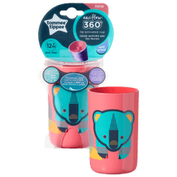 Tommee Tippee Easiflow Tumbler 360 Beaker Cup 250ml x 1 Pink 12m+ image 1
