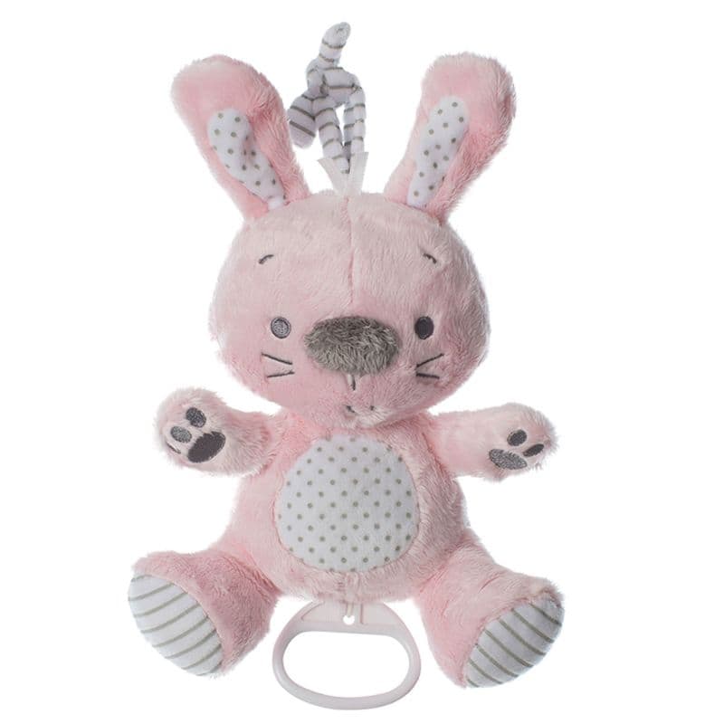 Playgro Musical Pullstring Bunny Pink