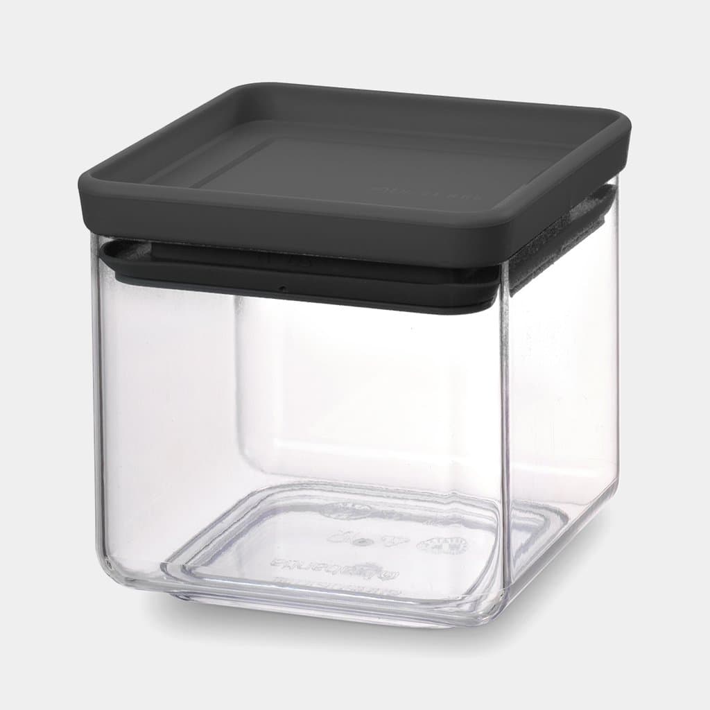 Brabantia Square Canister 0.7L - Dark Grey