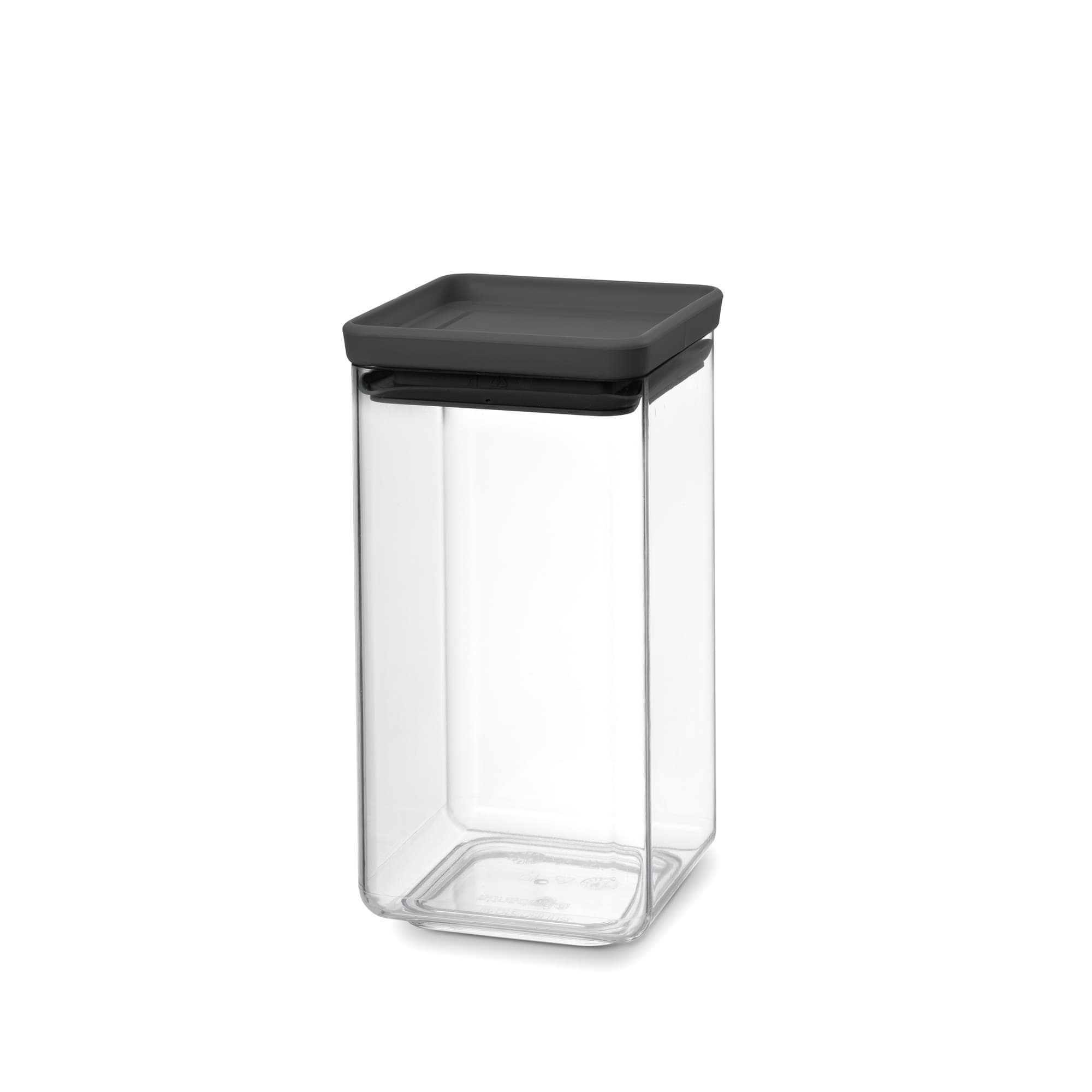 Brabantia Square Canister 1.6L - Dark Grey