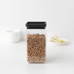 Brabantia Square Canister 1.6L - Dark Grey image 1