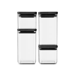 Brabantia Square Canister Set of 4, 2 x 0.7 × 2 x 1.6 L - Dark Grey image 0