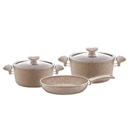 OMS Non Stick Granite Cookware Set of 5 Pcs Brown image 0