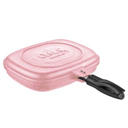 OMS Rectangular Double Sided Grill 32x26x7.5cm Pink image 0