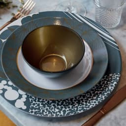 Luminarc Orme Salad Bowl Blue-Gold 12CM image 2