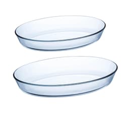 Luminarc Tempered Oval Dish Set Of 2 Pcs (1.7 L+3.8 L) image 0