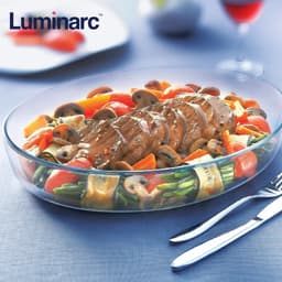 Luminarc Tempered Oval Dish Set Of 2 Pcs (1.7 L+3.8 L) image 1