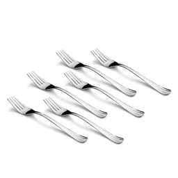 FNS Glaze Hammered Dinner Fork Silver Set of 6 image 0