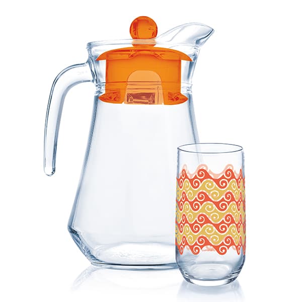 Luminarc Orange Wave Drink Set of 7