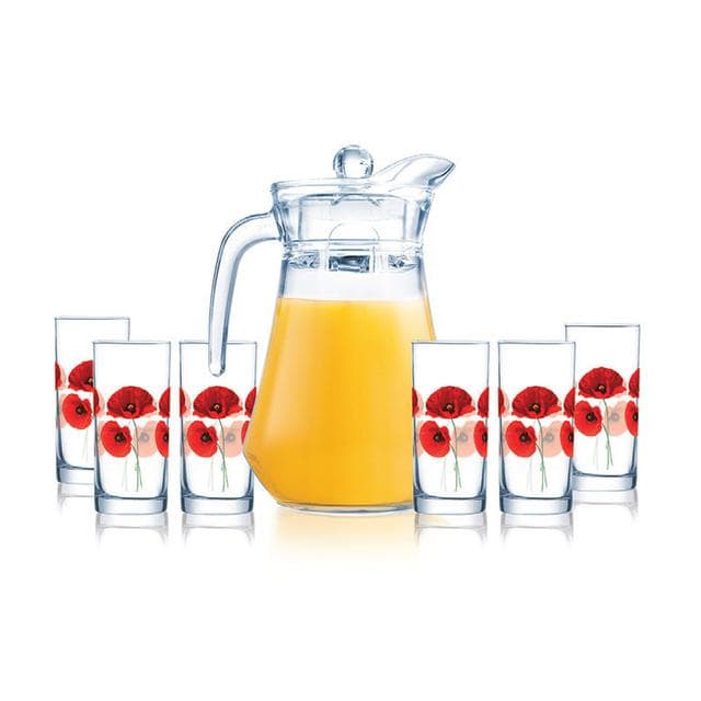 Luminarc Orange Bahamas Drink Set of 7