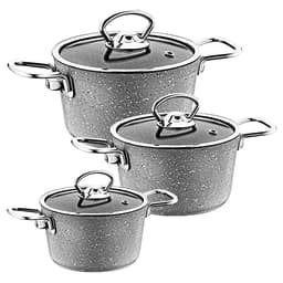 Ramadan Box - OMS Grey Mini Granite Casseroles Set of 3 - RB21 image 0