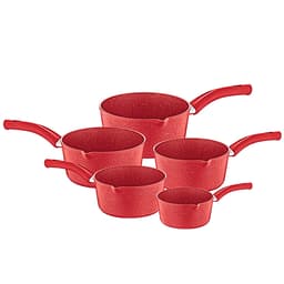 OMS Granite Milk Pot Set of 5 Pcs Red image 0