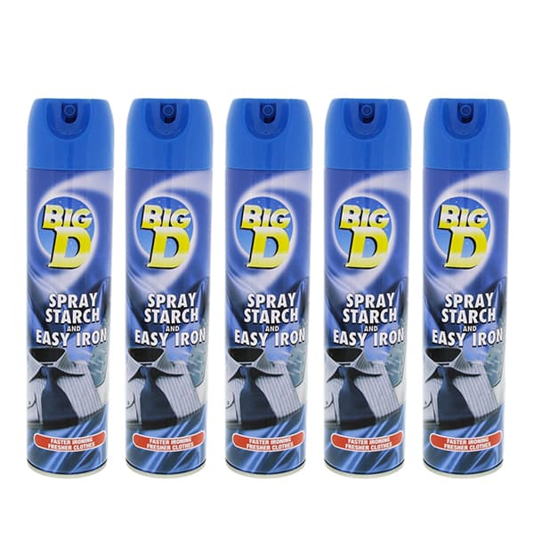 Bundle of 5 BIG D Starch Spray 300ml