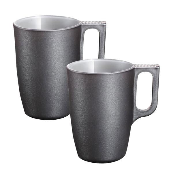Bundle of 2 Luminarc Black Mug Stony 320ml