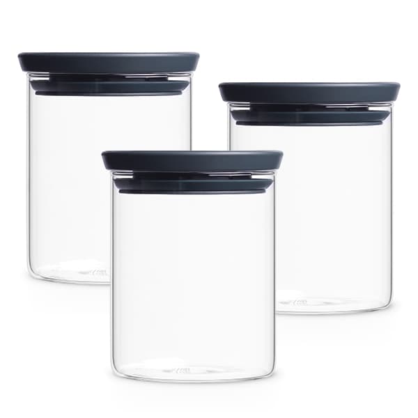 Bundle of 3 Brabantia Glass Jar 0.6L