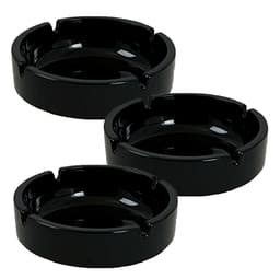 Bundle of 3 Luminarc Stackable Black Ashtray 10.7cm image 0