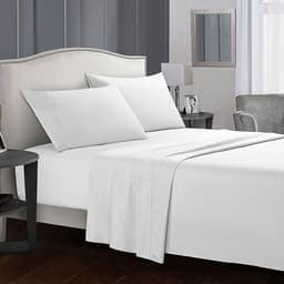 Fashion Fitted Plain Bed Sheet 120x200cm (White) image 0