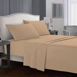 Fashion Twin Plain Duvet Cover 3pc (Beige) image 0